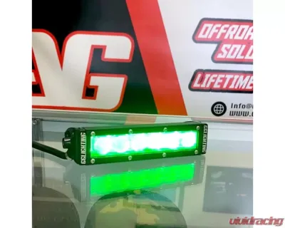 GG Lights 6inch Green Strobe Race Legal Light Bar - 42480249143454