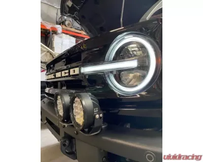 GG Lights Bumper Mount with Sport Pods Amber Flood Ford Bronco 2021+ - 42493255221406