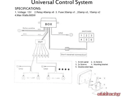 GG Lights U-Con 2.0 PDM Relay Switch Panel - 7206504890404