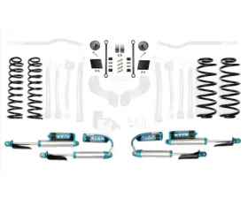 EVO Manufacturing 2.5 Inch Diesel Enforcer Lift Stage 1 with EVO SPEC King 2.5 Inch Shocks with Adjusters Jeep Wrangler 2018-2021
