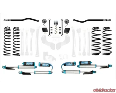 EVO Manufacturing 2.5 Inch Heavy Duty Enforcer Lift Stage 1 Plus with EVO SPEC King 2.5 Inch Shocks with Adjusters Jeep Wrangler 2018-2021 - EVO-3011S1HDPKA