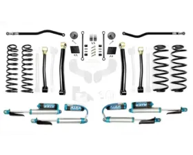 EVO Manufacturing 2.5 Inch Diesel Enforcer Lift Stage 3 Plus with EVO SPEC King 2.5 Inch Shocks with Adjusters Jeep Wrangler 2018-2021