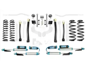EVO Manufacturing 2.5 Inch Enforcer Lift Stage 3 with EVO SPEC King 2.5 Inch Shocks with Adjusters Jeep Wrangler 2018-2021