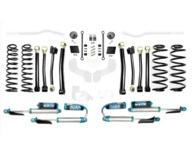 EVO Manufacturing 2.5 Inch Diesel Enforcer Lift Stage 4 with EVO SPEC King 2.5 Inch Shocks with Adjusters Jeep Wrangler 2018-2021