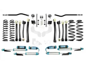 EVO Manufacturing 2.5 Inch Diesel Enforcer Lift Stage 4 Plus with EVO SPEC King 2.5 Inch Shocks with Adjusters Jeep Wrangler 2018-2021