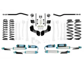 EVO Manufacturing 2.5 Inch Diesel Enforcer Overland Lift Stage 1 Plus with EVO SPEC King 2.5 Inch Shocks with Adjusters Jeep Wrangler 2018-2021