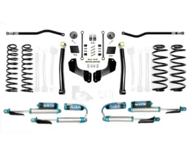 EVO Manufacturing 2.5 Inch Diesel Enforcer Overland Lift Stage 2 Plus with EVO SPEC King 2.5 Inch Shocks with Adjusters Jeep Wrangler 2018-2021
