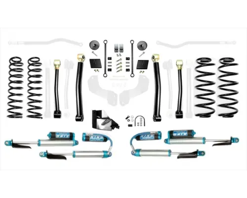 EVO Manufacturing 3.5 Inch Enforcer Lift Stage 3 w/ EVO SPEC King 2.5 Inch Shocks with Adjusters Jeep Wrangler 2018-2021 - EVO-3013S3KA