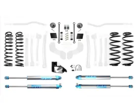 EVO Manufacturing 2.5 Inch Heavy Duty High Clearance Long Arm w/EVO SPEC King 2.0 Inch Shocks Jeep Wrangler 2018-2021