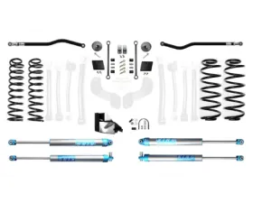 EVO Manufacturing Jeep Wranlger JLU 2.5 Inch Heavy Duty High Clearance Plus Long Arm w/EVO SPEC King 2.0 Inch Shocks Jeep Wrangler 2018-2021