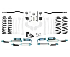 EVO Manufacturing 3.5 Inch High Clearance Plus Long Arm w/ EVO SPEC King 2.5 Inch Shocks with Adjusters Jeep Wrangler 2018-2021
