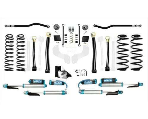 EVO Manufacturing 4.5 Inch Heavy Duty Enforcer Lift Stage 3 Plus w/ EVO SPEC King 2.5 Inch Shocks with Adjusters Jeep Wrangler 2018-2021 - EVO-3054S3HDPKA
