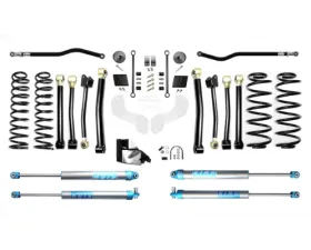 EVO Manufacturing 4.5 Inch Heavy Duty Enforcer Lift Stage 4 Plus with EVO SPEC King 2.0 Inch Shocks Jeep Wrangler 2018-2021