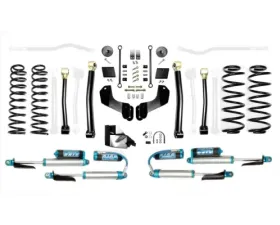 EVO Manufacturing 4.5 Inch Heavy Duty Enforcer Overland Lift Stage 3 w/ EVO SPEC King 2.5 Inch Shocks with Adjusters Jeep Wrangler 2018-2021