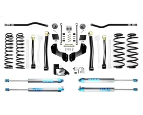 EVO Manufacturing 4.5 Inch Heavy Duty Enforcer Overland Lift Stage 3 Plus with EVO SPEC KING 2.0 Inch Shocks Jeep Wrangler 2018-2021