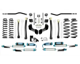 EVO Manufacturing 4.5 Inch Heavy Duty Enforcer Overland Lift Stage 3 Plus w/ EVO SPEC King 2.5 Inch Shocks with Adjusters Jeep Wrangler 2018-2021