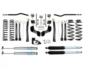 EVO Manufacturing 4.5 Inch Heavy Duty High Clearance Plus Long Arm with Bilstein Shocks Jeep Wrangler 2018-2021