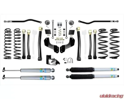 EVO Manufacturing 4.5 Inch Heavy Duty High Clearance Plus Long Arm with Bilstein Shocks Jeep Wrangler 2018-2021 - EVO-3056HDPBIL