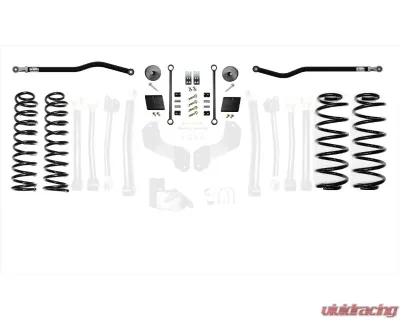 EVO Manufacturing 2.5 Inch Enforcer 4XE Lift Stage 1 with EVO SPEC King 2.5 Shocks and Adjusters Jeep Wrangler JL 2018-2021 - EVO-3011S1EKA