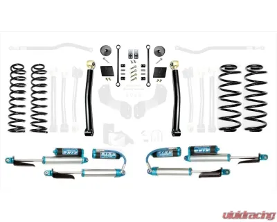 EVO Manufacturing 2.5 Inch Enforcer 4XE Lift Stage 1 Plus with EVO SPEC King 2.5 Shocks with Adjusters Jeep Wrangler JL 2018-2021 - EVO-3011S1EPKA
