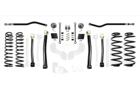 EVO Manufacturing 2.5 Inch Enforcer 4XE Lift Stage 3 with EVO SPEC King 2.5 Shocks and Adjusters Jeep Wrangler JL 2018-2021