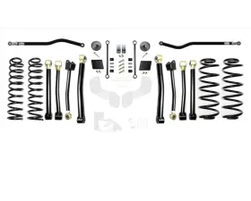 EVO Manufacturing 2.5 Inch Enforcer 4XE Lift Stage 4 with EVO SPEC King 2.5 Shocks and Adjusters Jeep Wrangler JL 2018-2021
