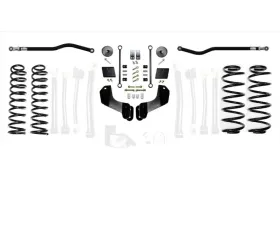 EVO Manufacturing 2.5 Inch Enforcer Overland 4XE Lift Stage 1 with EVO SPEC King 2.5 Shocks and Adjusters Jeep Wrangler JL 2018-2021