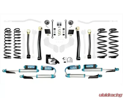 EVO Manufacturing 2.5 Inch Enforcer Overland 4XE Lift Stage 4 Plus with EVO SPEC King 2.5 Shocks and Adjusters Jeep Wrangler JL 2018-2021 - EVO-3012S4EPKA
