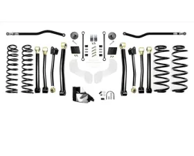 EVO Manufacturing 4.5 Inch Enforcer 4XE Lift Stage 4 with EVO SPEC King 2.5 Shocks and Adjusters Jeep Wrangler JL 2018-2021
