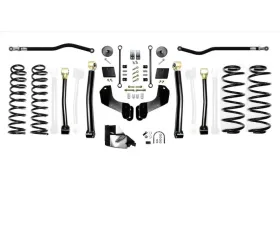 EVO Manufacturing 4.5 Inch Enforcer Overland 4XE Lift Stage 3 with EVO SPEC King 2.5 Shocks and Adjusters Jeep Wrangler JL 2018-2021