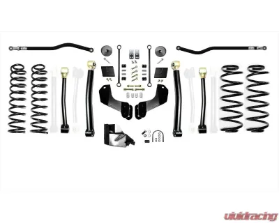 EVO Manufacturing 4.5 Inch Enforcer Overland 4XE Lift Stage 3 with EVO SPEC King 2.5 Shocks and Adjusters Jeep Wrangler JL 2018-2021 - EVO-3055S3EKA