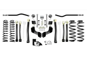 EVO Manufacturing 4.5 Inch Enforcer Overland 4XE Lift Stage 4 with EVO SPEC King 2.5 Shocks and Adjusters Jeep Wrangler JL 2018-2021