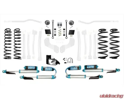EVO Manufacturing 4.5 Inch Enforcer Overland 4XE Lift Stage 4 Plus with EVO SPEC King 2.5 Shocks and Adjusters Jeep Wrangler JL 2018-2021 - EVO-3055S4EPKA