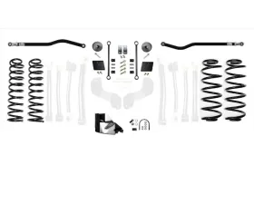 EVO Manufacturing 4.5 Inch High Clearance Long Arm with EVO SPEC King 2.5 Shocks with Adjusters Jeep Wrangler JL 2018-2021