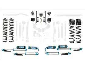 EVO Manufacturing 4.5 Inch High Clearance Plus Long Arm with EVO SPEC King 2.5 Shocks and Adjusters Jeep Wrangler JL 2018-2021