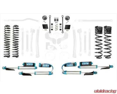 EVO Manufacturing 4.5 Inch High Clearance Plus Long Arm with EVO SPEC King 2.5 Shocks and Adjusters Jeep Wrangler JL 2018-2021 - EVO-3056PKA