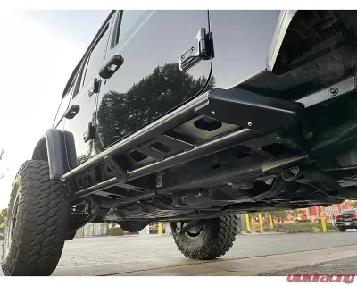 EVO Manufacturing RockSlider Set w/ Bolt On Hardware Jeep Wrangler Unlimited JLU 2018-2021 - EVO-3142H