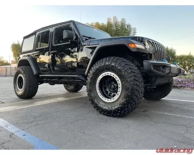EVO Manufacturing RockSlider Set w/ Bolt On Hardware Jeep Wrangler Unlimited JLU 2018-2021 - EVO-3142H