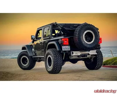 EVO Manufacturing RockSlider Set w/ Bolt On Hardware Jeep Wrangler Unlimited JLU 2018-2021 - EVO-3142H