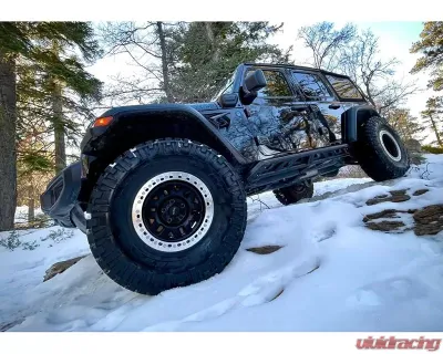 EVO Manufacturing RockSlider Set w/ Bolt On Hardware Jeep Wrangler Unlimited JLU 2018-2021 - EVO-3142H