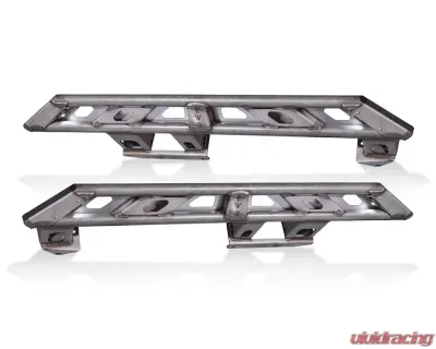 EVO Manufacturing RockSlider Set w/ Step Plates & Rock Lights Jeep Wrangler Unlimited JLU 2018-2021 - EVO-3142SL