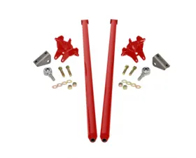 HSP Diesel 58 Inch Universal Traction Bars For Inline Leafspring 3.5 Inch Axle-Flag Red