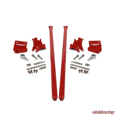 HSP Diesel 58 Inch Bolt-On Traction Bars for 2001-2010 Chevy/GMC 3.5 Inch Axle, Red - 035-1-HSP-BR
