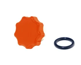 HSP Diesel Billet Oil Fill Cap for 2001-2010 Chevrolet/GMC Duramax, M&M Orange