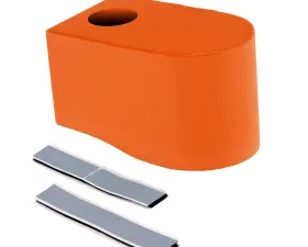 HSP Diesel Brake Fluid Reservoir Cover for 2001-2019 Chevrolet/GMC Duramax, Orange Aluminum