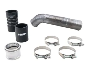 HSP Diesel Replacement Hot Side Tube for 2011-2022 Ford Powerstroke 6.7L Raw Finish
