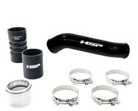 HSP Diesel Replacement Hot Side Tube for 2011-2022 Ford Powerstroke 6.7L, Silk Satin Black