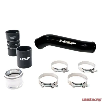HSP Diesel Replacement Hot Side Tube for 2011-2022 Ford Powerstroke 6.7L, Silk Satin Black - HSP-P-400-HSP-SB