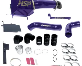 HSP Diesel Intake and Intercooler Bundle Kit for 2017-2019 Ford Powerstroke 6.7L, Illusion Purple