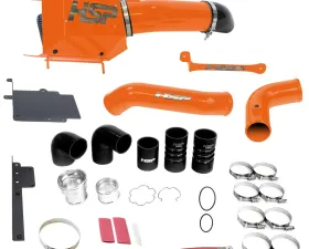 HSP Diesel Intake and Intercooler Bundle Kit for 2017-2019 Ford Powerstroke 6.7L, M&M Orange